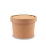 Pote Eco-Kraft 360 cc con Tapa Kraft - 100 u