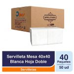 Servilleta Diper Mesa 40X40 Blanca 2000 Un