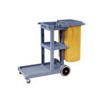 Carro Porta Implementos 3 Bandejas Plástico/Aluminio Gris