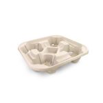 Porta Vasos Eco-Papel 4 Cavidades - 100 u