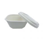Bowl Eco-Bagasse 750 Cc con Tapa 50 un